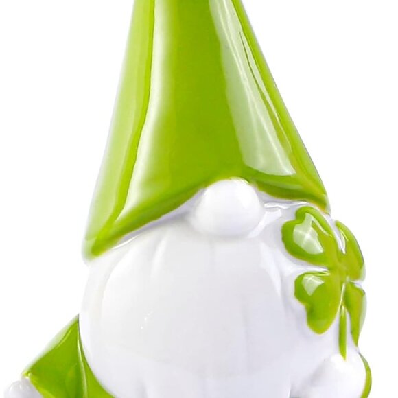 Ring Holder Four-Leaf Gnome Figurine Ring Stand Engagement Ring Display Rings Or - Picture 1 of 7